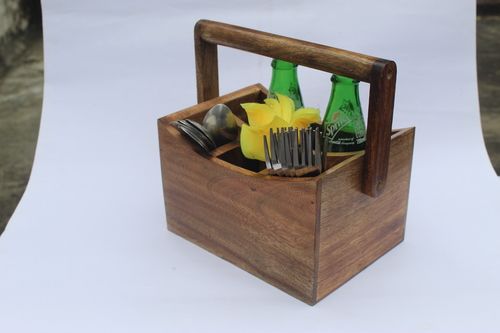 Beautifully Carved Wooden Cutlery Holder