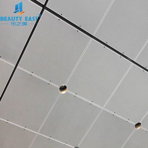 White Acoustic Building Material Aluminum Ceiling Tiles For Interior House Decorative