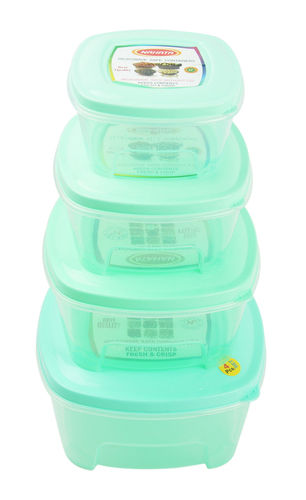 Good Day Set (4 to 7) (4 Pcs) Transparent Modern Multipurpose Durable Plastic Storage Box