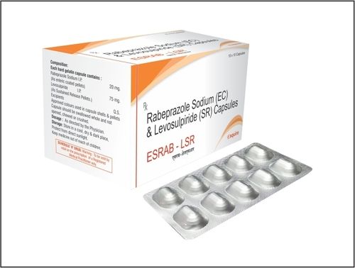 Esrab Lsr - Rabeprazole 20 Mg + Levopsulpiride 75 Mg Capsule General Medicines