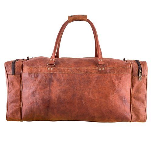 Natural Brown Pure Leather Duffle Bags