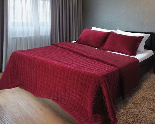 100% Pure Cotton Velvet King Size Quilt Bedspread