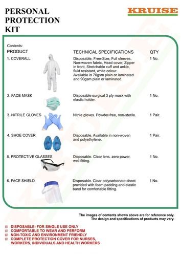 Disposable Hiv/H1N1/Coronavirus Protection Kit Gender: Unisex