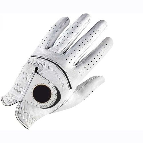 Full Finger Super Soft All White Premium Cabretta Leather Golf Gloves