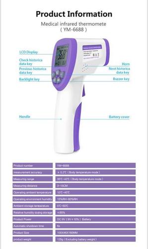 Digital Display Infrared Thermometer Temperature Range: A And A Celsius (Oc)