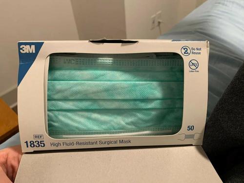 Blue Disposable 3 Ply Non Woven Ear-Loop Surgical Face Mask