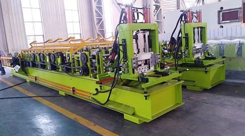 Green Automatic C Channel Steel Purling Roll Forming Machine