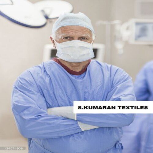 Blue Unisex Hospital Resusable Surgical Gown