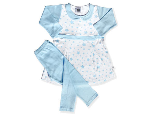 Antibacterial Frock Style Top With Bottom Set for Baby Girls