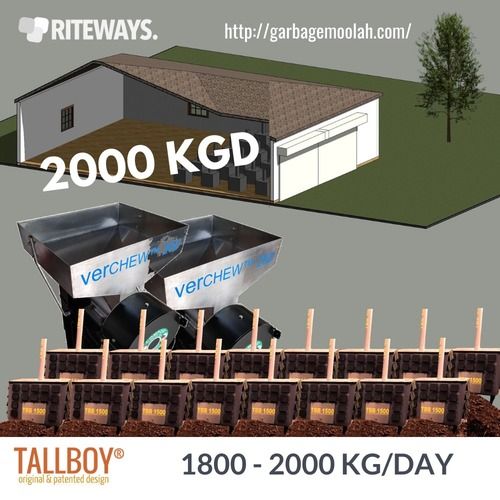 Tallboy ऑर्गेनिक वेस्ट कन्वर्टर - 2000 Kgd