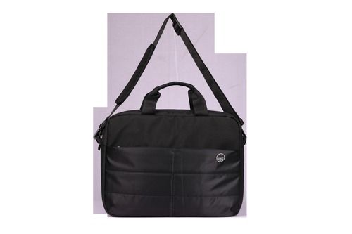 Black Color Laptop Bags Design: 2 Tone Fabric