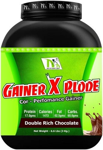 Double Rich Chocolate Gainer X Plode Dietary Supplement 3kg