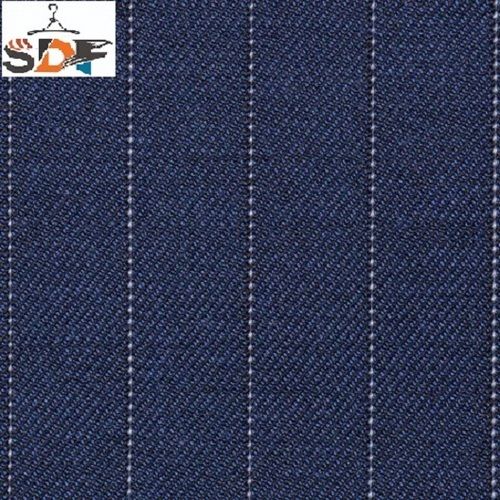 Polyester Viscose Wool Striped Fabric