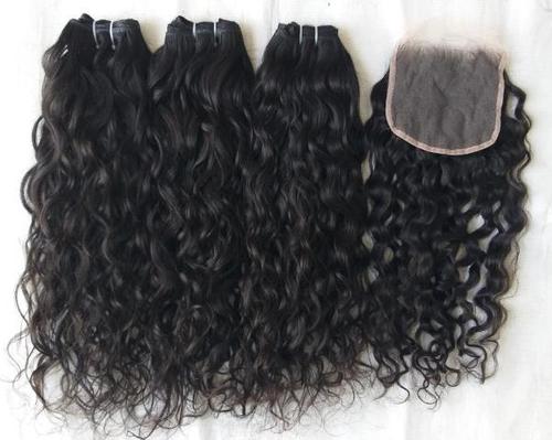 Premium Natural Curly Indian Hair Extension And Lace Closure