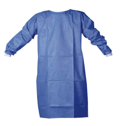 Blue Full Sleeve Plain Surgical Gown