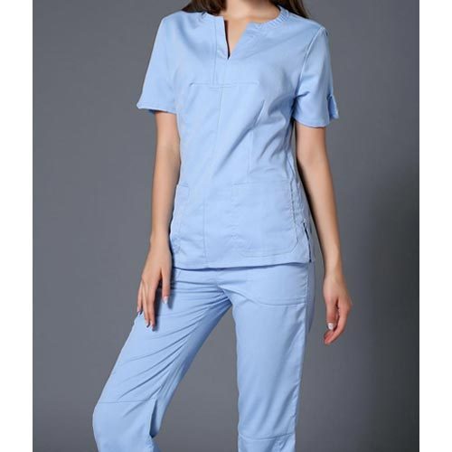 Blue Half Sleeve Doctor Scrubs Uniform