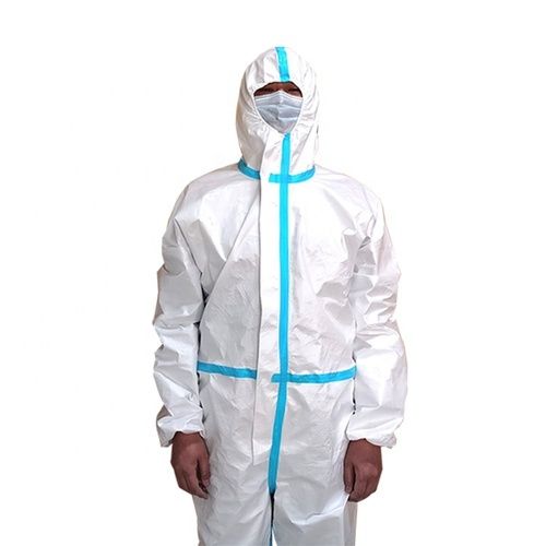 White Non Woven Protective Isolation Gown