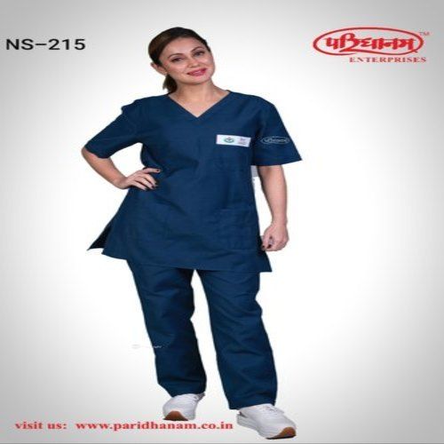 Blue Unisex Hospital Staff Wear Stylish Scrub Suits