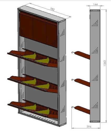 Designer Metal Shoe Rack No Assembly Required