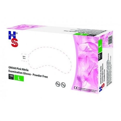 GN560 Pink Powder Free Nitrile Glove