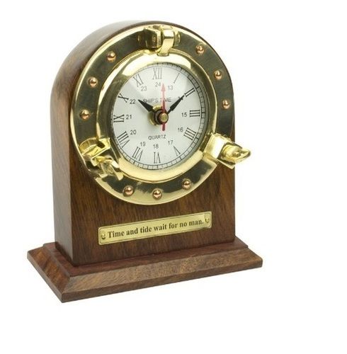 Customized Porthole Antique Desk Clocks