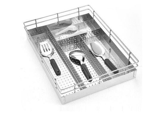 Silver Seat Cutlery Basket For Kitchen