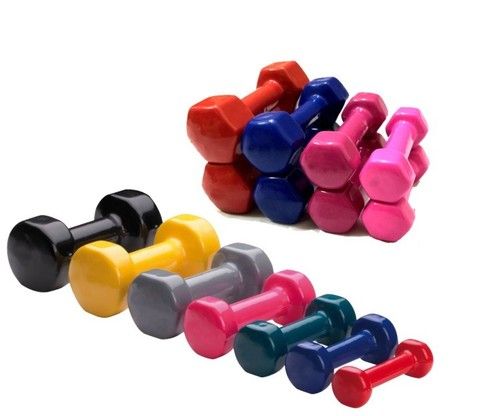 6-sided Vinyl Dumbbell For Gym