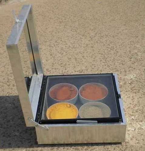 Silver Rectangle Solar Box Cooker