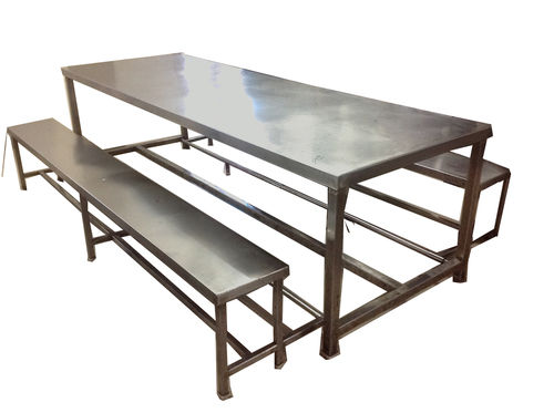 Stainless Steel Dining Table - 8 Seater Height: 32" Inch (In)