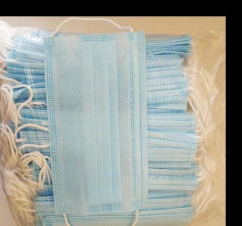 Disposable 3 Ply Face Mask - Elastic Earloop, Medical Blue Color | Non Woven Fabric, Unisex Design for Germ and Dust Protection