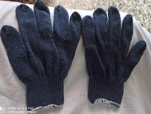 Blue Full Sleeves Hand Knitted Gloves