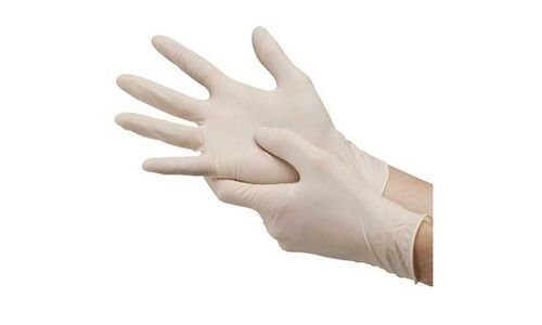 White Hospital Grade Latex Non Powdered Gloves