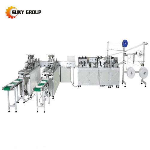 8500W Automatic Electric 3 Ply Ear Loop Face Mask Making Machine Dimension(L*W*H): 6500Mm*4500Mm*2000Mm Millimeter (Mm)