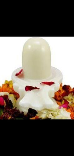 Pure White Marble Shivling