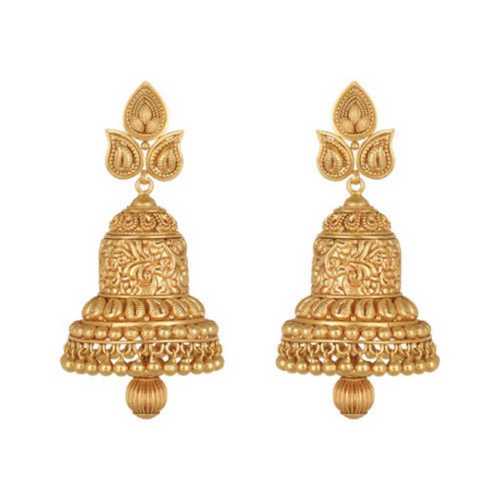 Yellow Tradictional Design Gold Earrings