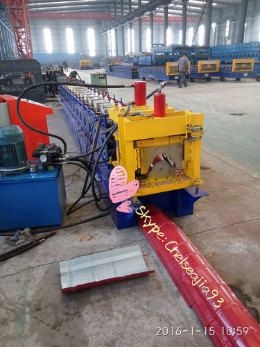 Blue And Yellow 312 Ridge Cap Forming Machine