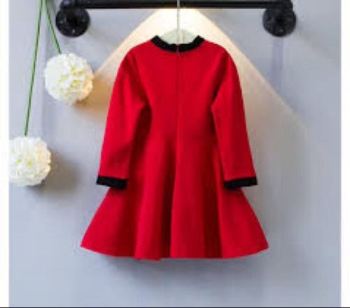 Cotton Baby Girl Red Frock