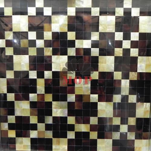 Browns / Tans Conch Bullear Shell Marble Mosaic Tile Msw1005