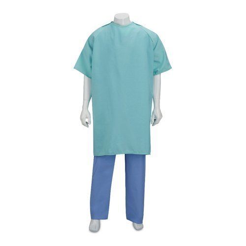 Sky Blue Cotton Plain Patient Apparel Size: M-Xxl