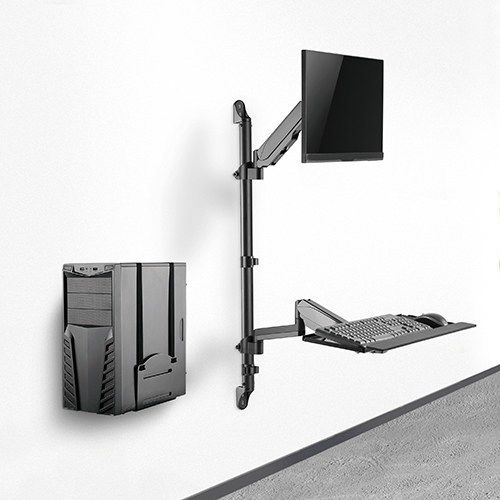 Height Adjustable Sit Stand Wall Mounted Workstation