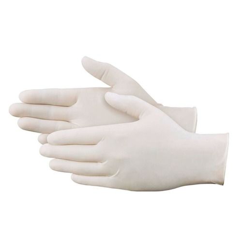 Latex Examination Gloves - Natural Latex, Powder Free, White Long Cuff | Soft & Sensitive, Micro Rough Finish for Better Grip, Lightweight & Flexible