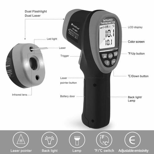 Non Contact Digital Infrared Thermometer Temperature Gun