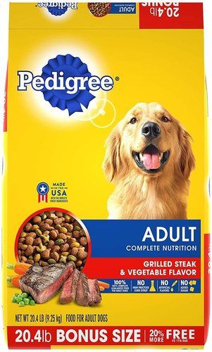 Adult Dog Dry Food With Grilled Steak And Vegetable Flavor