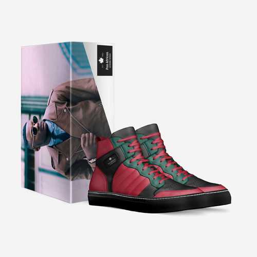 Red And Black Pan African Sport Shoe