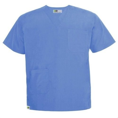 Blue V Neck Scrub Top For Hospital