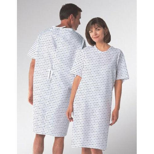 White Cotton Patient Gown For Hospital Gender: Unisex