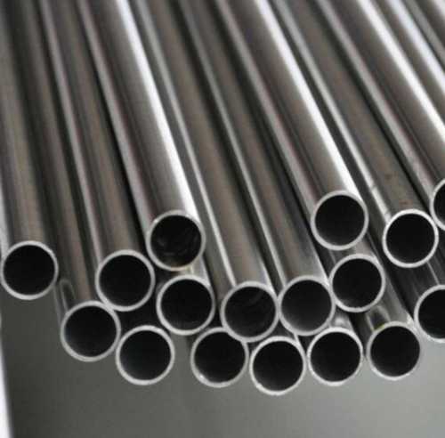 Silver Round Shape Stainless Steel Pipes