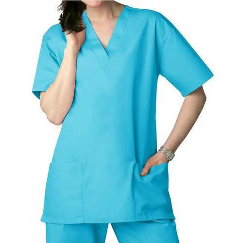 Polyester Sky Blue Nurse Uniform