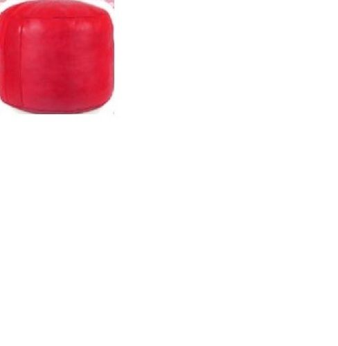 Designer Red Leather Pouf For Decor Usage: Home