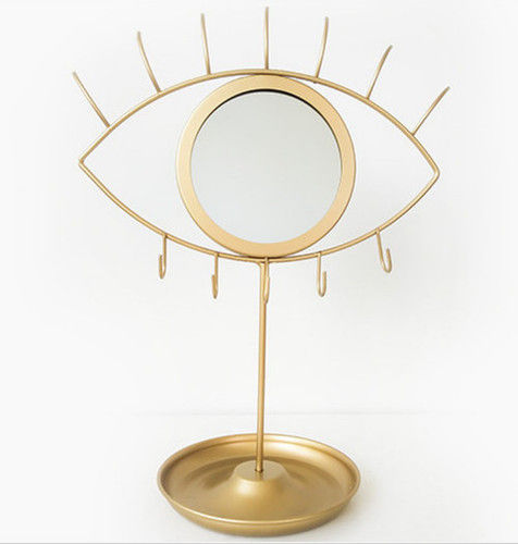 Gold Nordic Creative Decoration Eye Shape Metal Cosmetic Mirror